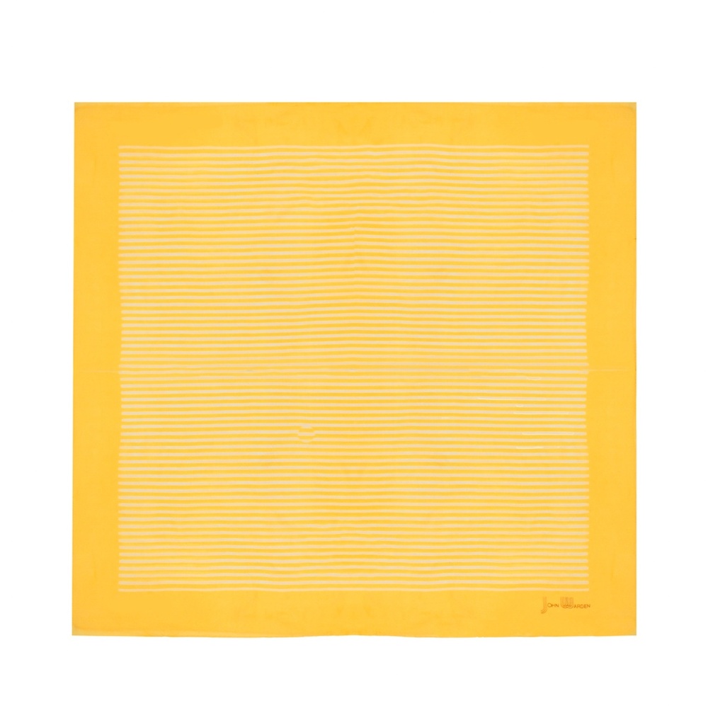 JOHN WARDEN Vintage Silky Glentex Scarf in Marigold 29"x28" Made in Japan